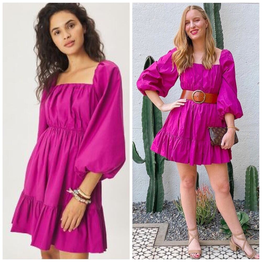 NWT ANTHROPOLOGIE MARIA TUNIC DRESS IN VIOLET - Picture 10 of 15